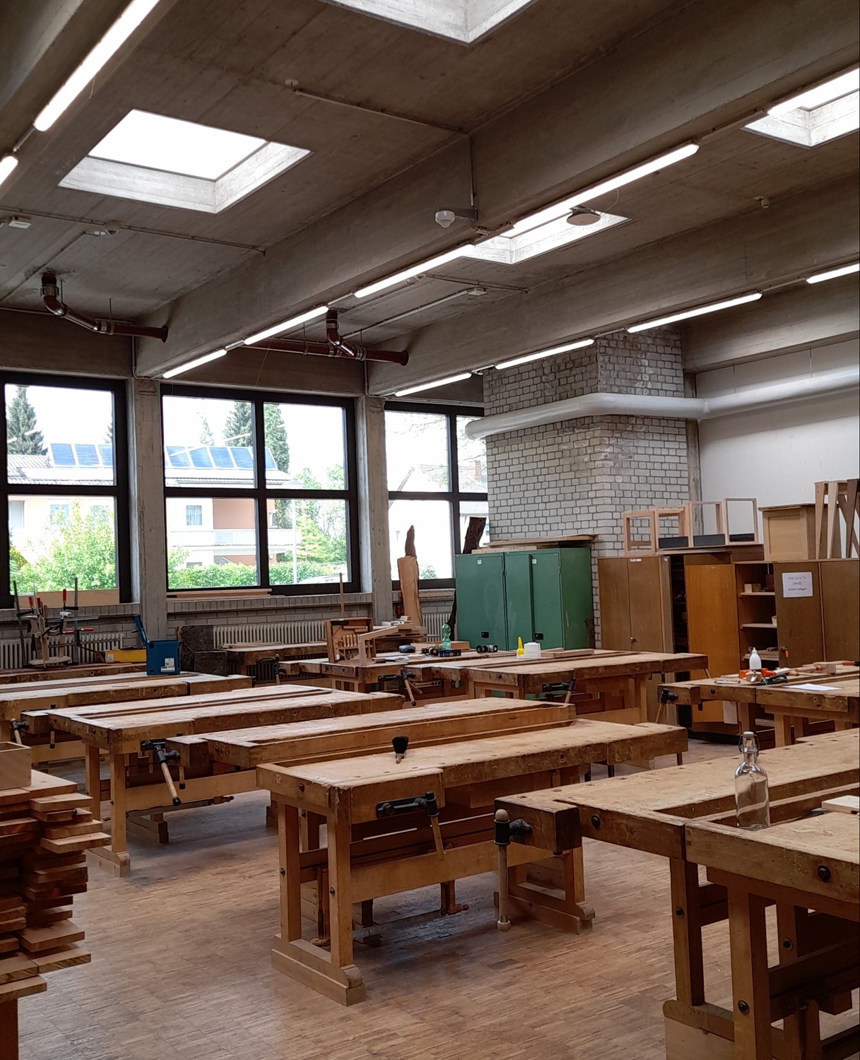 Sanierung – Schreinerwerkstätten und im Pneumatik-Raum der Berufsschule Erding