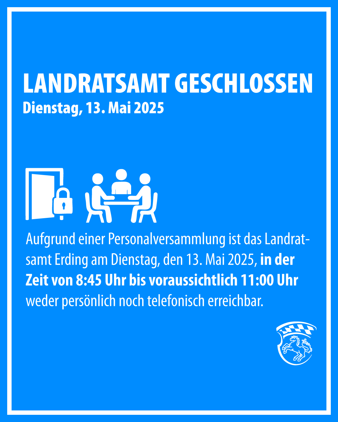 Personalversammlung: Landratsamt vormittags geschlossen
