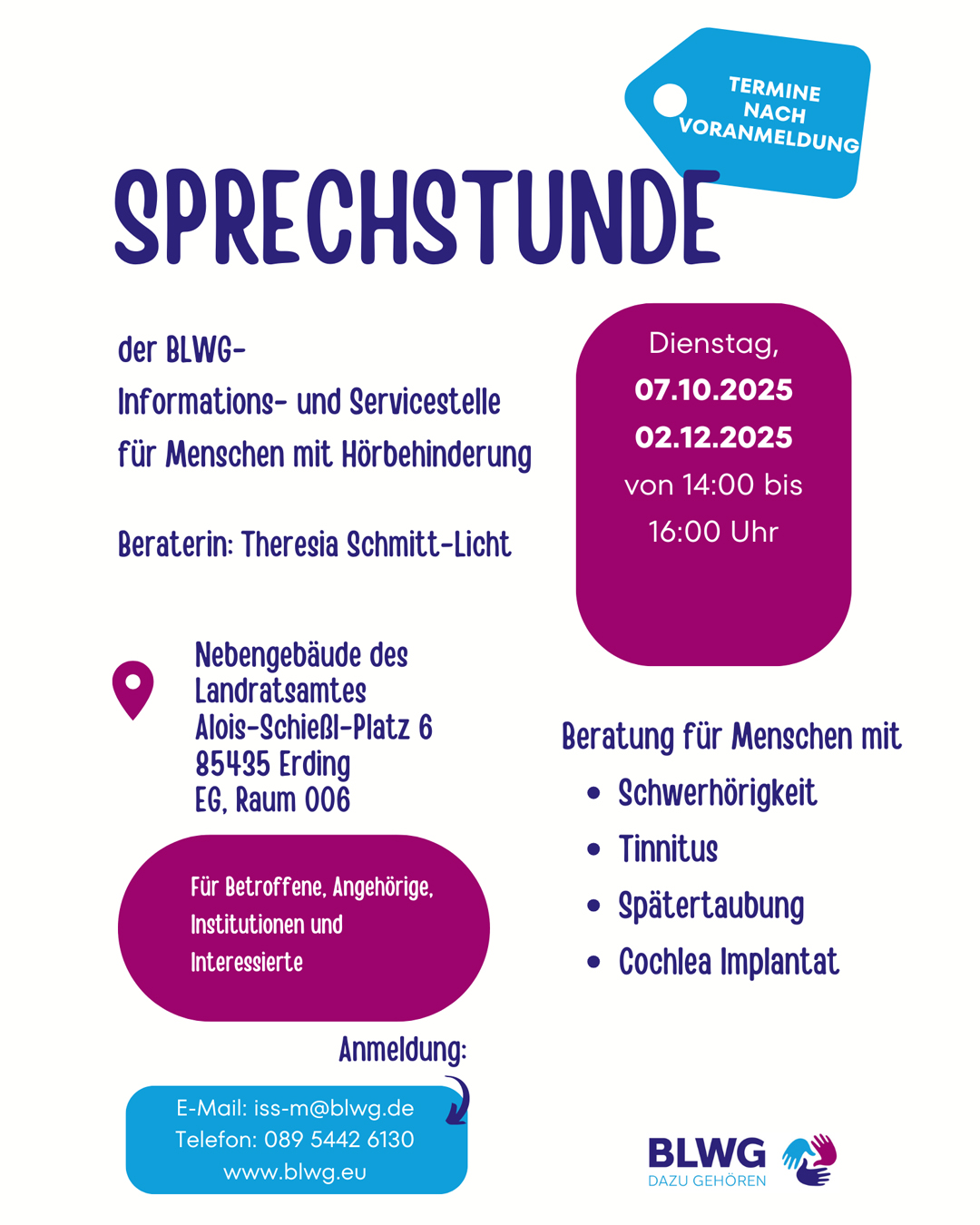 Beratung und Unterstützung für Menschen mit Schwerhörigkeit