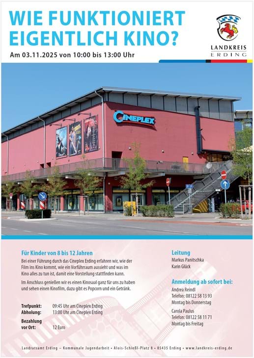 Wie funktioniert eigentlich Kino? - Herbstferienprogramm 2025 im Landkreis Erding
